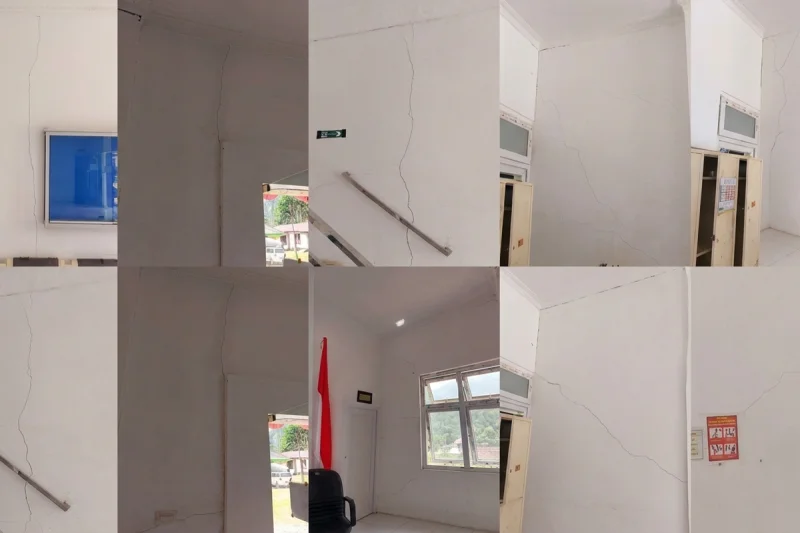 Gempa Magnitudo 5,6 di Gayo Lues Perparah Retakan Puskesmas, Pegawai dan Pasien Panik