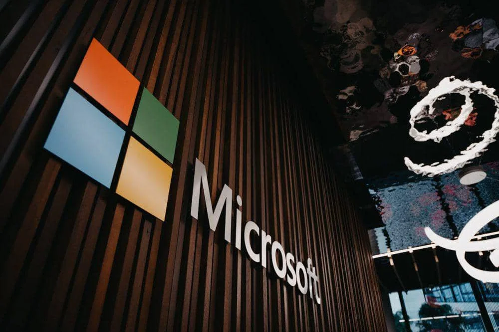 ilustrasi logo Microsoft