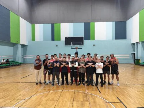 CdM Todotua Pasaribu meninjau Tim Basket 3x3 jelang Asian Games 2026 (Foto: Okezone/Cikal Bintang)