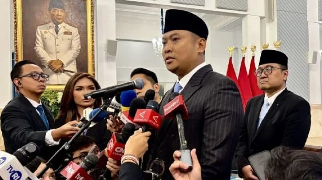 Kepala Badan Gizi Nasional (BGN) Sudaryono memberikan keterangan pers setelah upacara pelantikan di Istana Negara, Jakarta, Rabu (22/7/2026). ANTARA/Genta Tenri Mawangi.