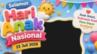 25 Twibbon Hari Anak Nasional 2026 Gratis, Lengkap dengan Link Download dan Cara Memakainya