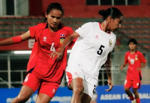 Timnas Putri Indonesia vs Timnas Putri Laos di AFF Womens Cup 2026 (Foto: X/@TimnasIndonesia)