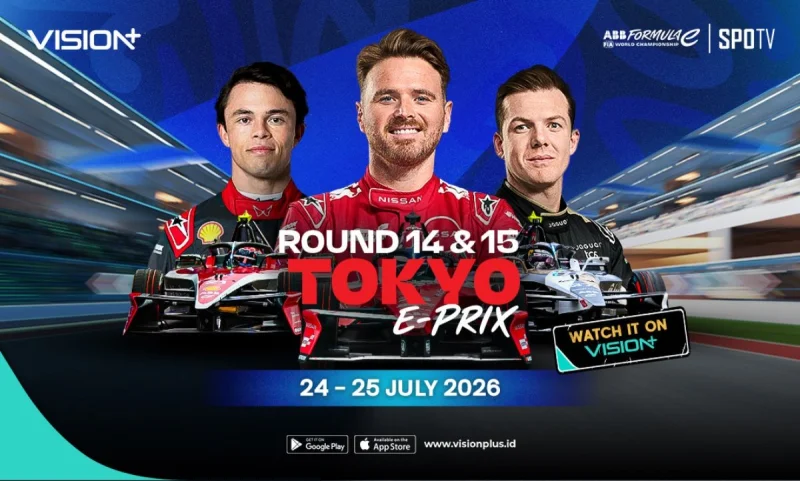 Jadwal dan Link Live Streaming Tokyo E-Prix 2026 di Vision+