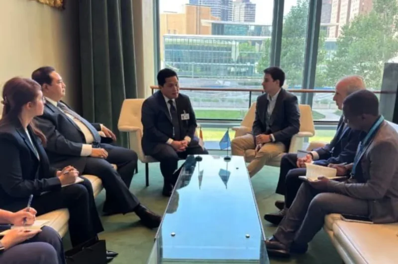 Erick Thohir Bahas Tantangan Lapangan Kerja dan Kesehatan Mental Pemuda saat Bertemu Pejabat PBB di New York