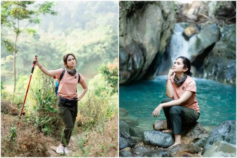 10 Potret Tissa Biani Trekking di Sentul Bogor, Happy Main di Curug!