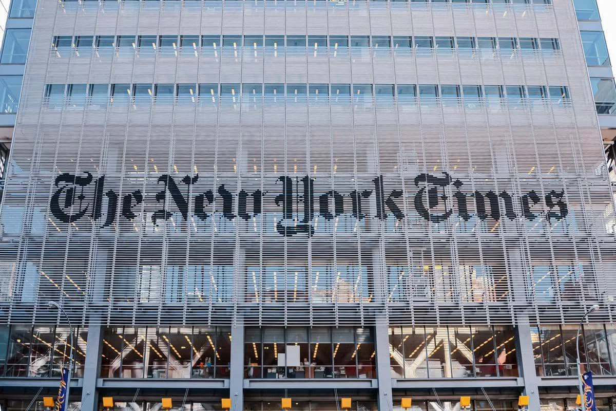 Kantor New York Times di New York, Amerika Serikat.