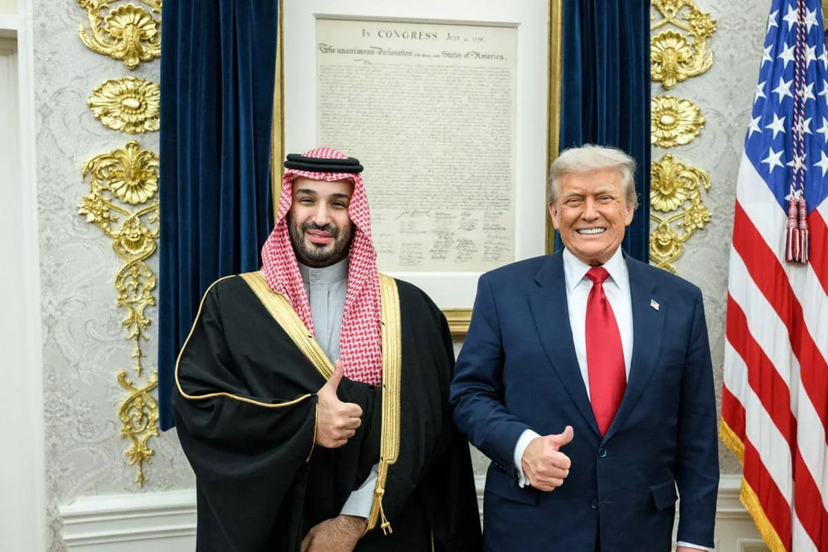 Presiden AS Donald Trump dan Putra Mahkota Arab Saudi Mohammed Bin Salman