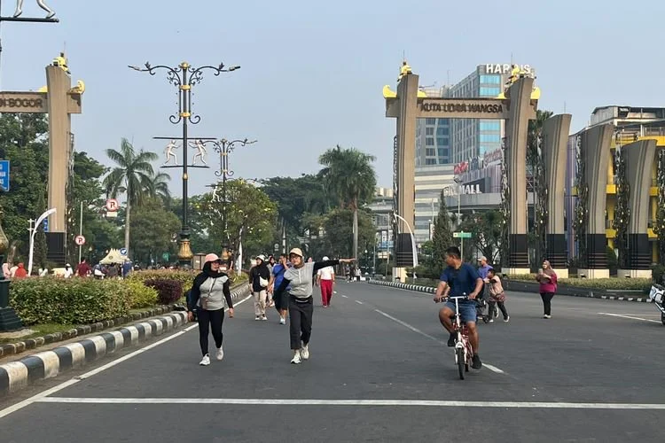 Ilustrasi car free day Bogor di Jalan Tegar Beriman