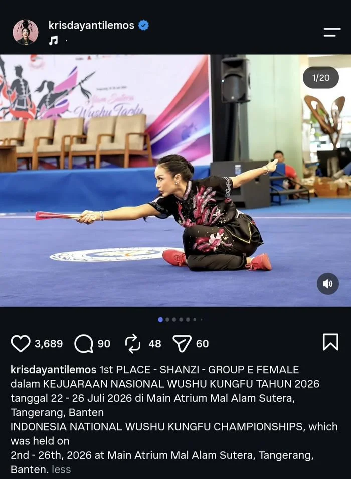 Unggahan KD menang lomba wushu.