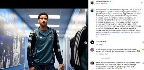 Demiane Agustien masuk radar Timnas Indonesia. (Foto: Instagram/@noorkorompotalks)