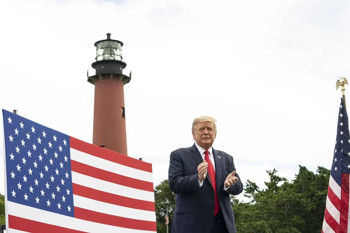 Presiden Amerika Serikat, Donald Trump, sedang berkunjung di Florida pada 8 September 2020.