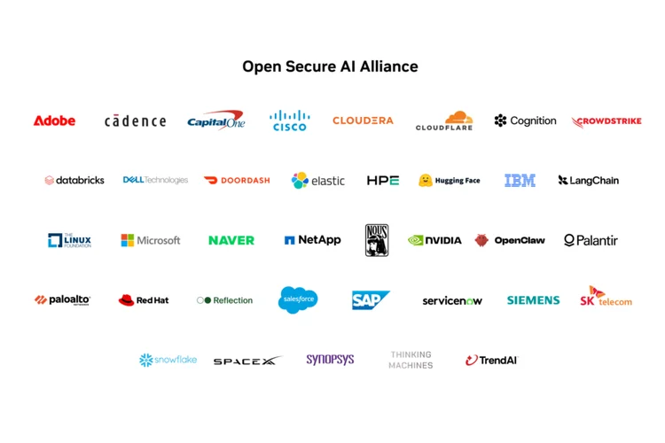 Ilustrasi perusahaan yang ikut aliansi bersama Nvidia di Open Secure AI Alliance.