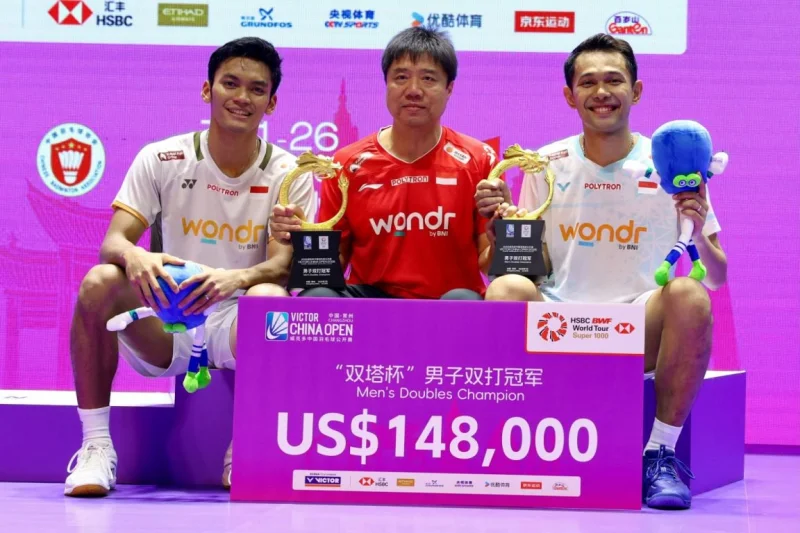 Segini Total Hadiah Uang yang Diperoleh Ganda Putra Fajar/Fikri Usai Juara di Japan dan China Open 2026