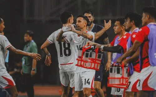 Eliano Reijnders bermain di laga Timnas Indonesia vs Kamboja (Foto: Instagram/@timnasindonesia)