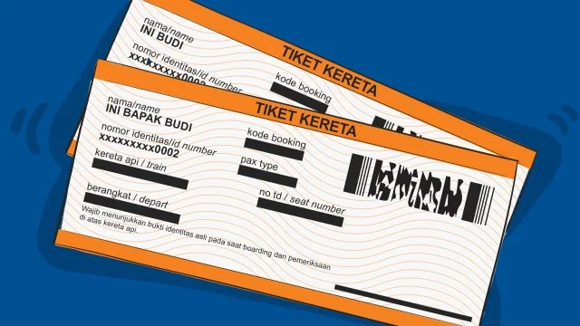 Ilustrasi tiket kereta Foto: Nunki Pangaribuan