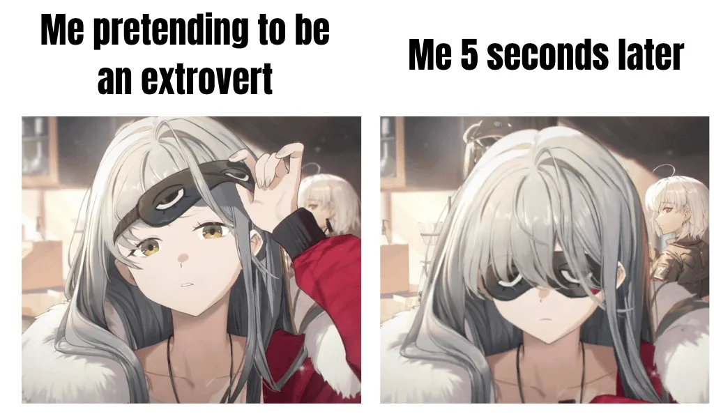 meme anime tentang baterai sosial