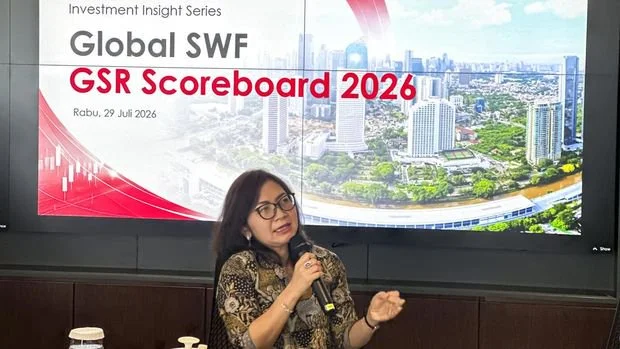 Arisia Pusponegoro, Chief Legal Counsel INA pada acara INA Investment Insight Series GSR Scoreboard 2026.