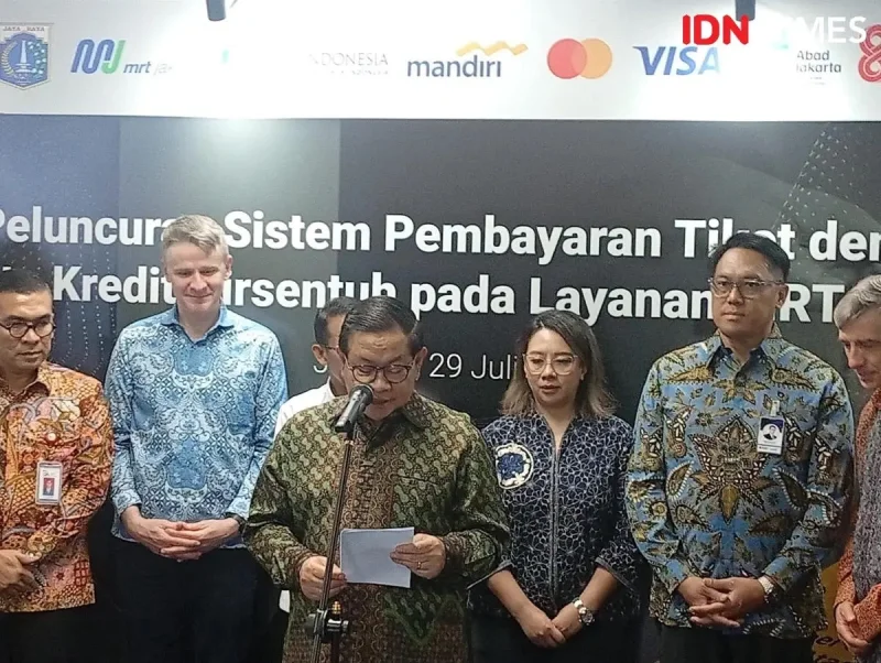 Pramono Resmikan Bayar Tiket MRT Jakarta Pakai Kartu Kredit