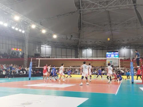 Timnas Voli Putra Indonesia vs Filipina di SEA V Cup 2026 (Foto: Okezone/Andri Bagus Syaeful)