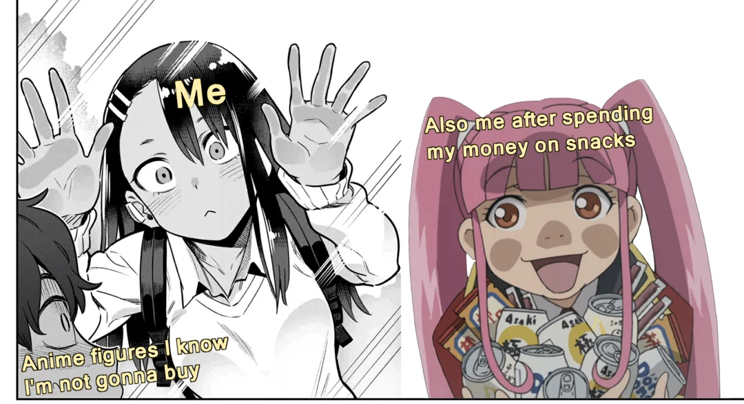 meme anime tentang camilan