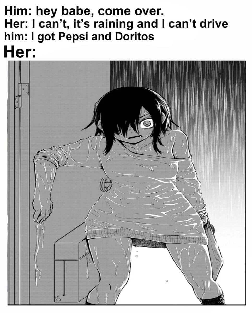 meme anime tentang camilan