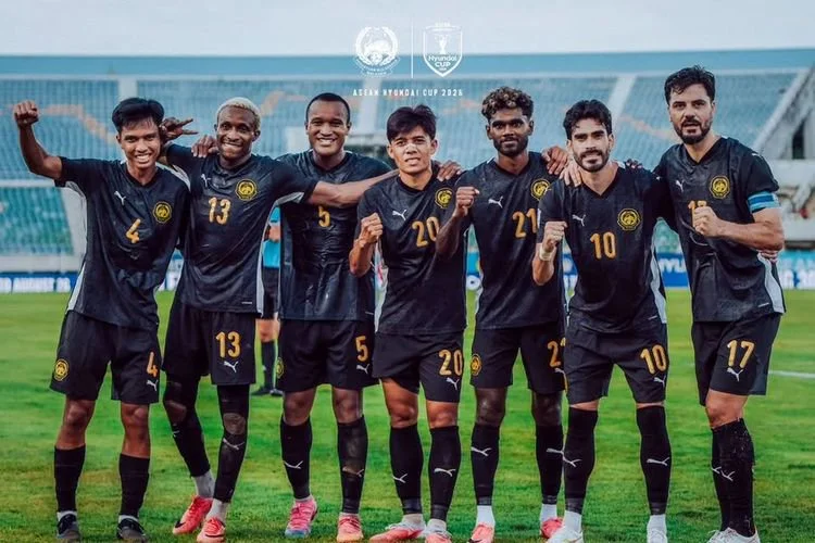 Para pemain timnas Malaysia yang berlaga kontra Laos di ajang Piala AFF 2026 atau ASEAN Championship 2026.