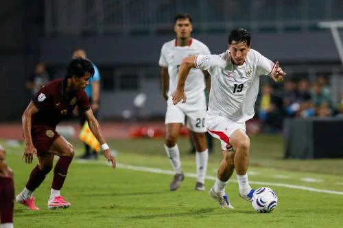 Thom Haye beraksi di laga Timnas Indonesia vs Timnas Kamboja (Foto: Okezone/Aldhi Chandra)