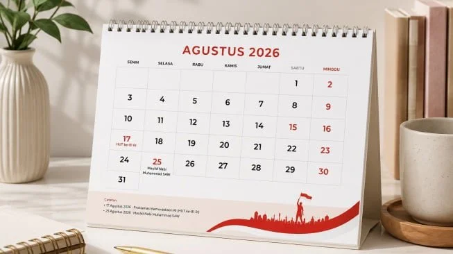 kalender agustus 2026 dan tanggal merah cuti bersama (AI)