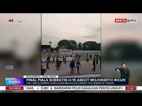 Tak Terima Kalah Laga Final Piala Soeratin Berakhir Ricuh, Sanksi Berat Menanti