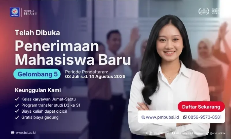 Bingung Pilih Jurusan? Ada 4 Prodi Baru di PMB Universitas BSI 2026 Nih