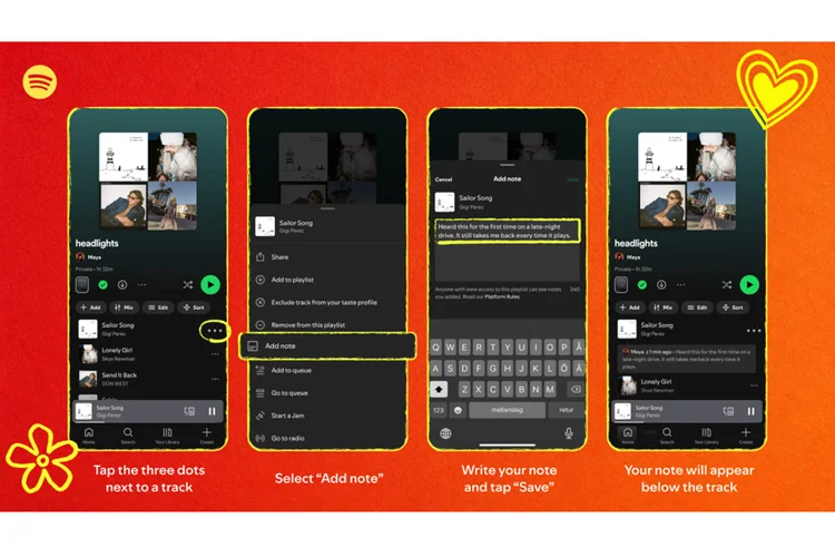 Selain Running Mode, Spotify juga memperkenalkan fitur baru lain bernama User Notes.
