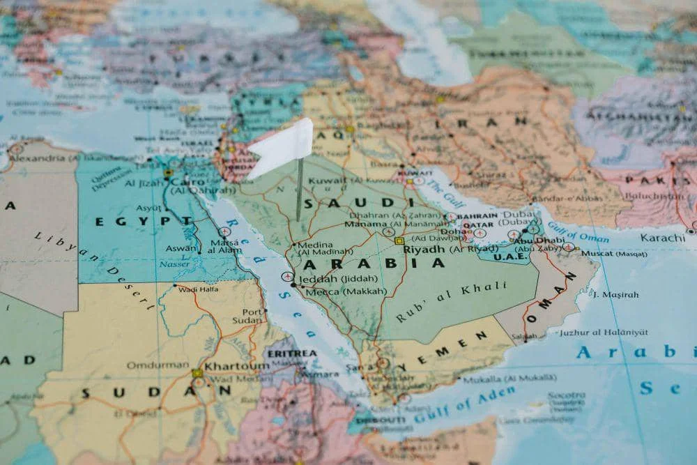 ilustrasi peta Arab Saudi (pexels.com/Lara Jameson)