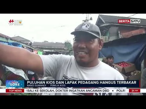 Kebakaran Besar Hanguskan Puluhan Kios di Pasar Sepinggan Balikpapan #BeritaSatu