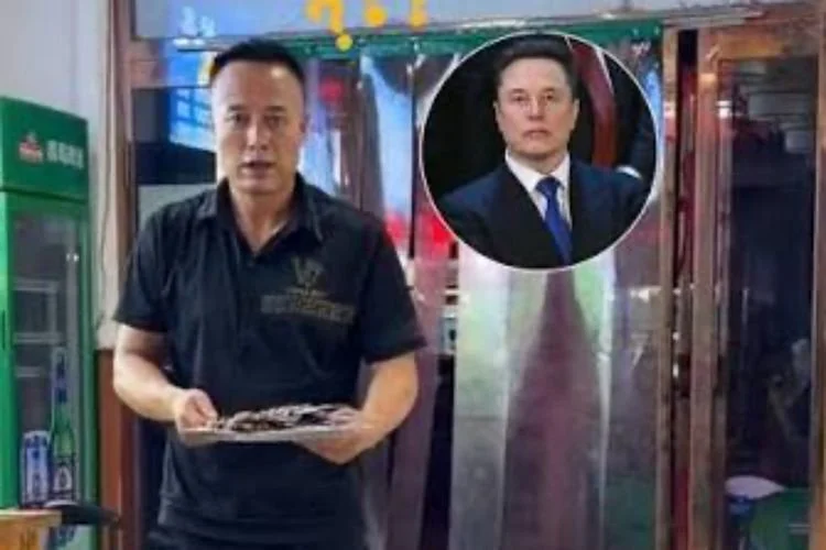Penjual barbeku di China yang wajahnya mirip Elon Musk.