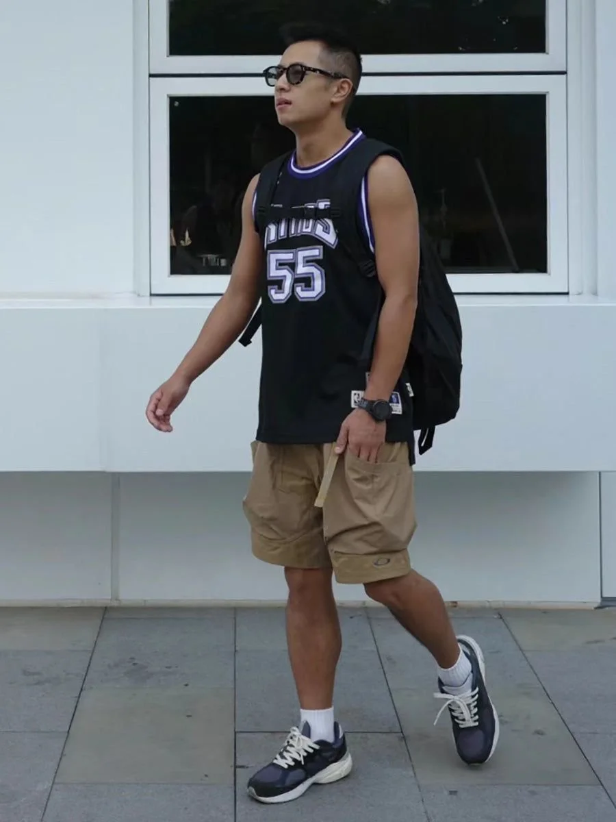 vintage jersey dan cargo shorts