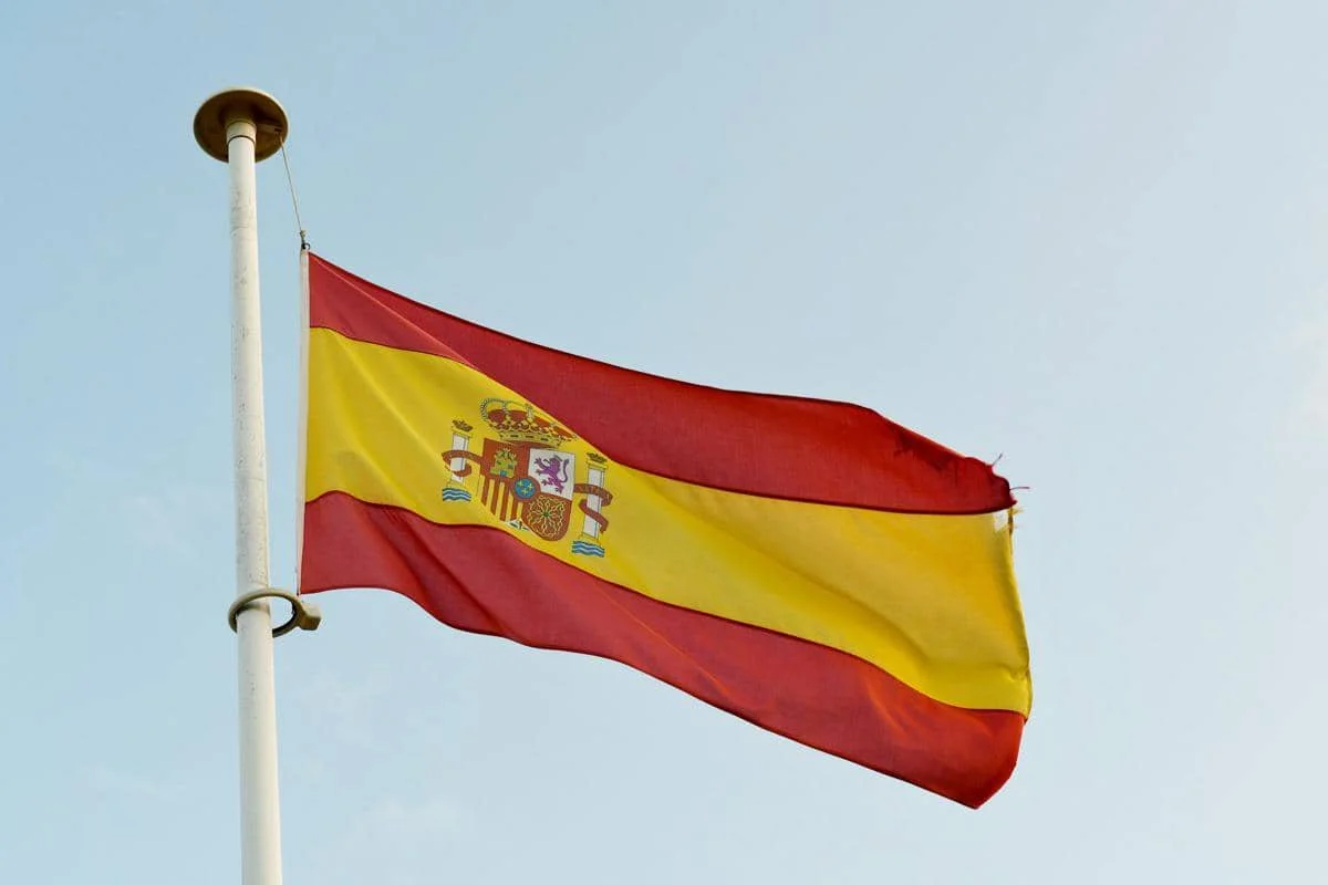 ilustrasi bendera Spanyol.