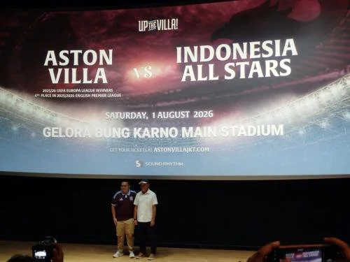 Aston Villa vs Indonesia All Stars. (Foto: Andri Bagus/Okezone)