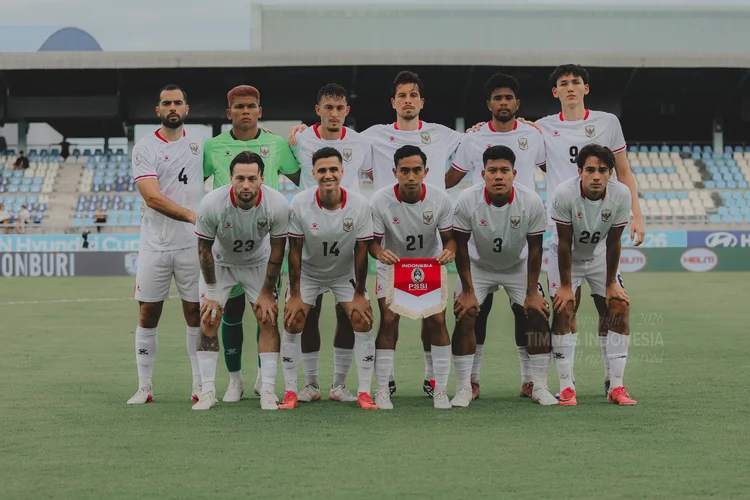 Para pemain Timnas Indonesia berpose jelang laga kedua Grup A ASEAN Championship 2026 atau Piala AFF 2026 Timnas Indonesia vs Timor Leste ini digelar di Stadion Chonburi, Thailand, Jumat (31/7/2026) sore WIB.