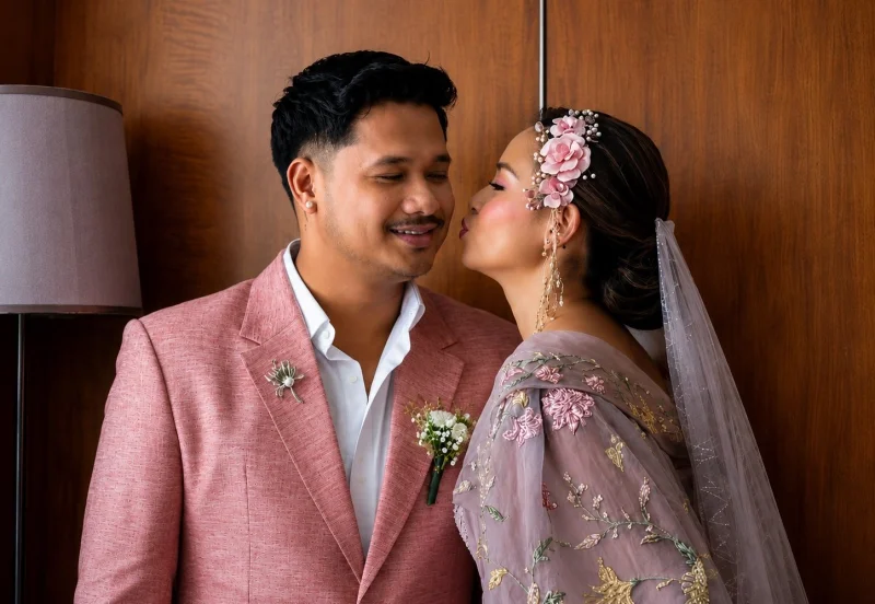 Joanna Alexandra Menikah Lagi, Pakai Gaun Pink Berkonsep Taman Bunga