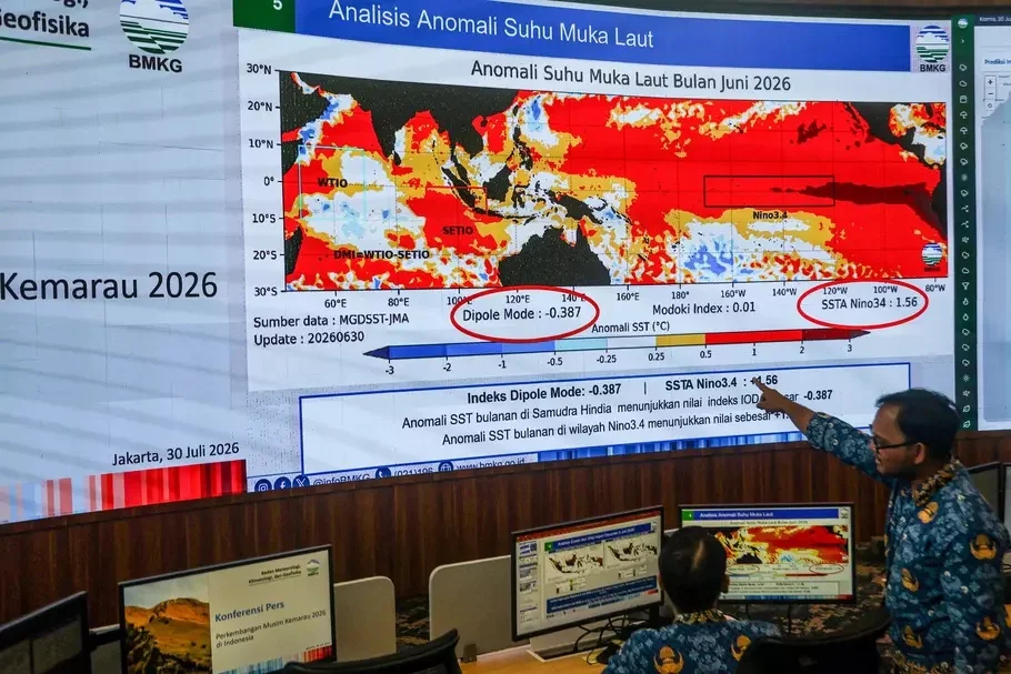 BMKG sampaikan prospek musim kemarau 2026 - (Antara/Darryl Ramadhan)