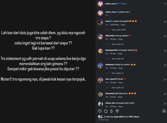 Unggahan Ruben Onsu.