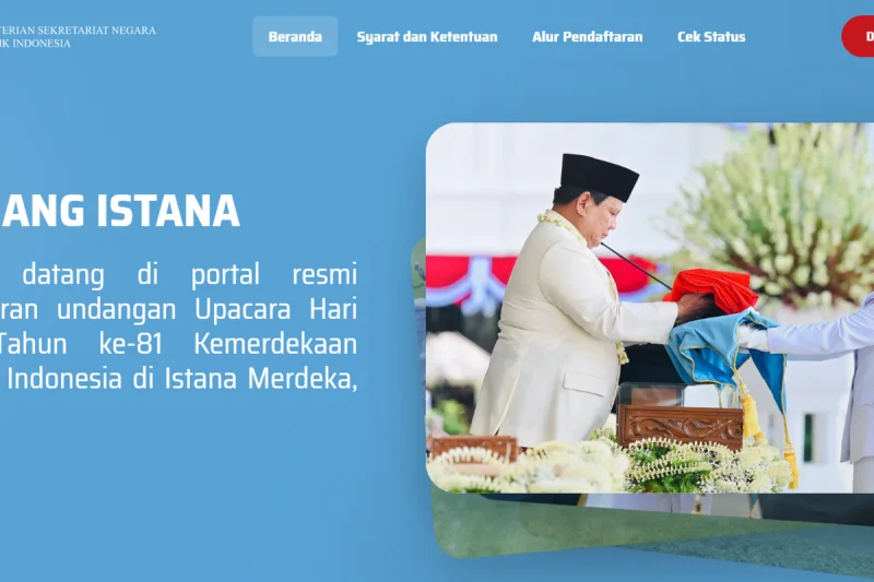 Resmi! Ini Link "War Tiket" Upacara HUT ke-81 RI di Istana Merdeka