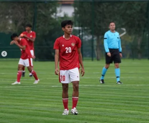 Ricky Pratama saat membela Timnas Indonesia pada 2021 rickypratama015