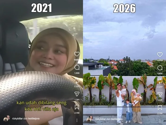 Video lama Rizky Billar dan Lesti Kejora jadi kenyataan pada tahun 2026.