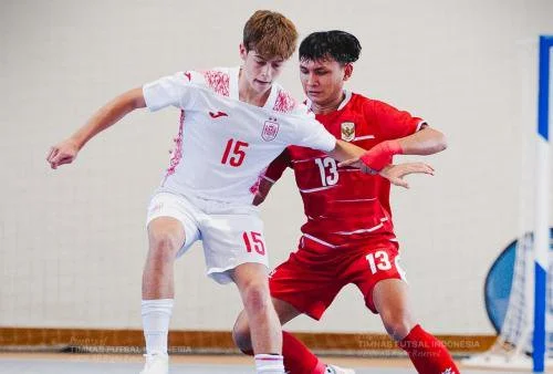 Timnas Futsal Indonesia U-17 vs Timnas Futsal Spanyol U-17 (Foto: Instagram/@timnasfutsal)