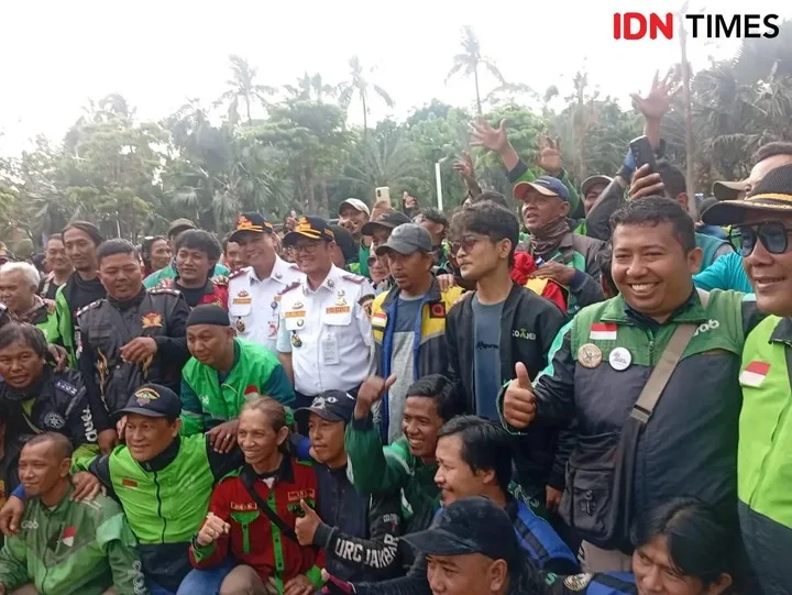 Usai Kasus Viral, Dishub dan Ojol Apel Damai Bersama di Balai Kota DKI