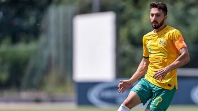 Penyerang Australia U-23, Jacob Italiano. (Instagram/@socceroos)