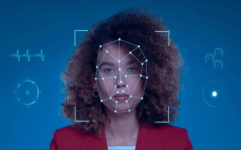 ilustrasi registrasi biometrik menggunakan pemindaian wajah