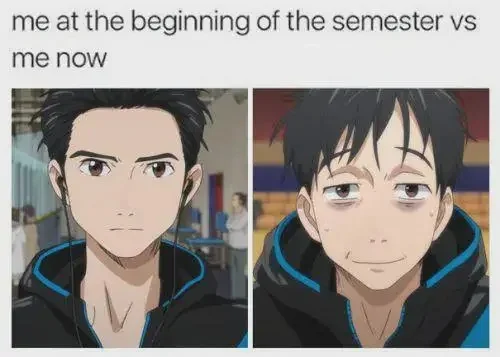 8 Meme Anime tentang Semester, Semangatnya di Awal