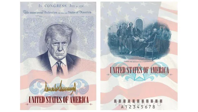 Trump Rilis Paspor Baru AS, Pakai Foto Dirinya Sedang Cemberut